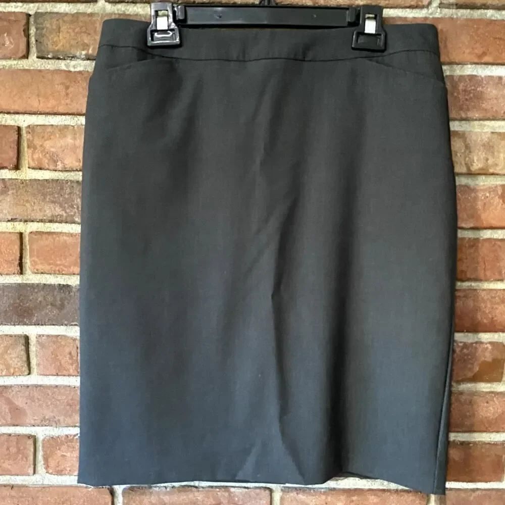 Chaus Pencil Skirt with Pockets Gray 10